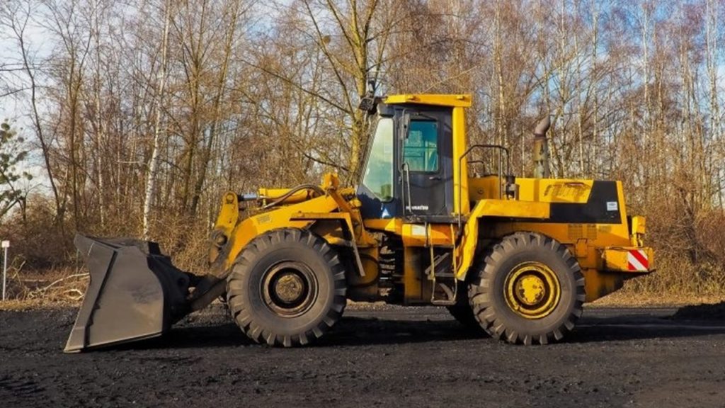 yellow excavator